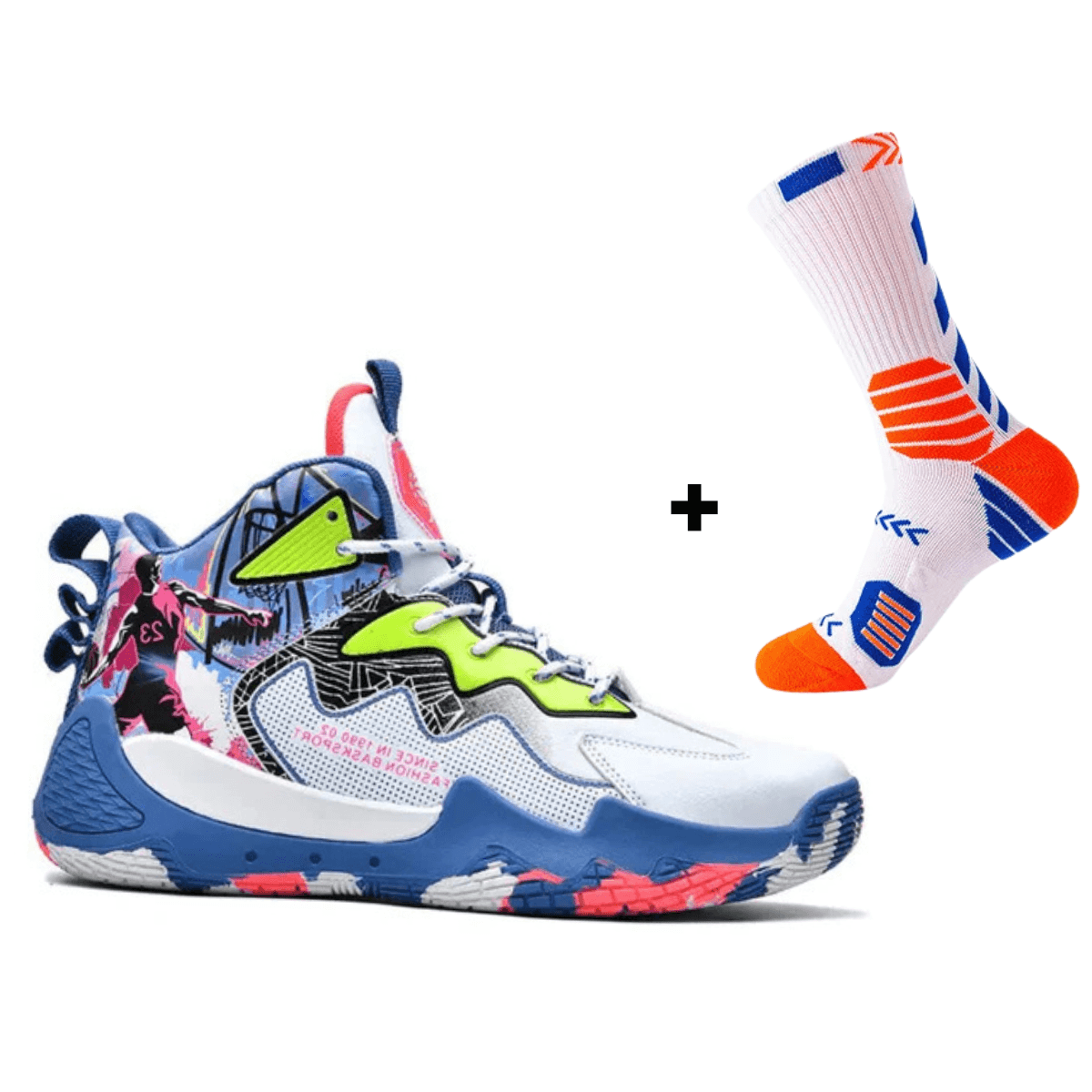 High-Fashion Basketball Shoes with Gift Socks