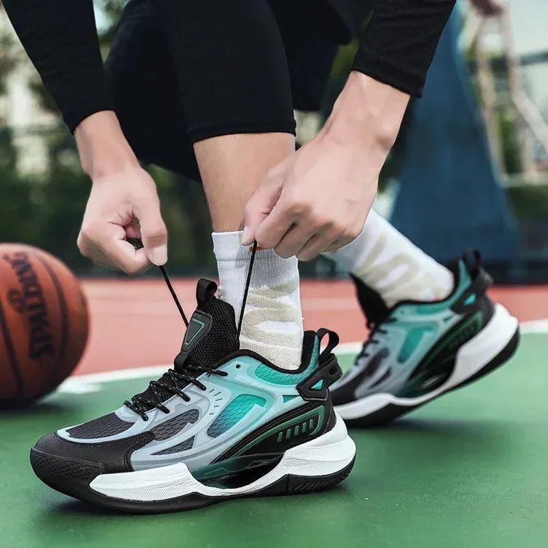 Black Basketball Shoes - Non-Slip with Enhanced Cushioning